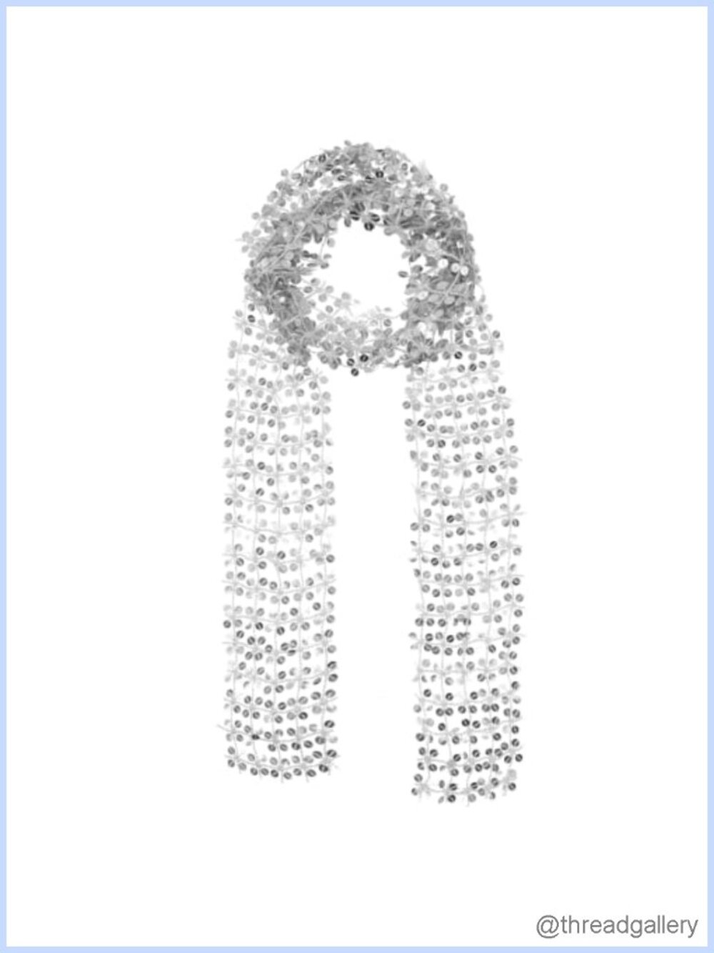 Sequin Scarf for Women Long Skinny Sparkly Neck Scarf